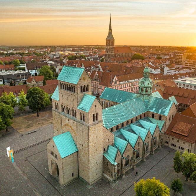 View of St. Mary's Cathedral in Hildesheim