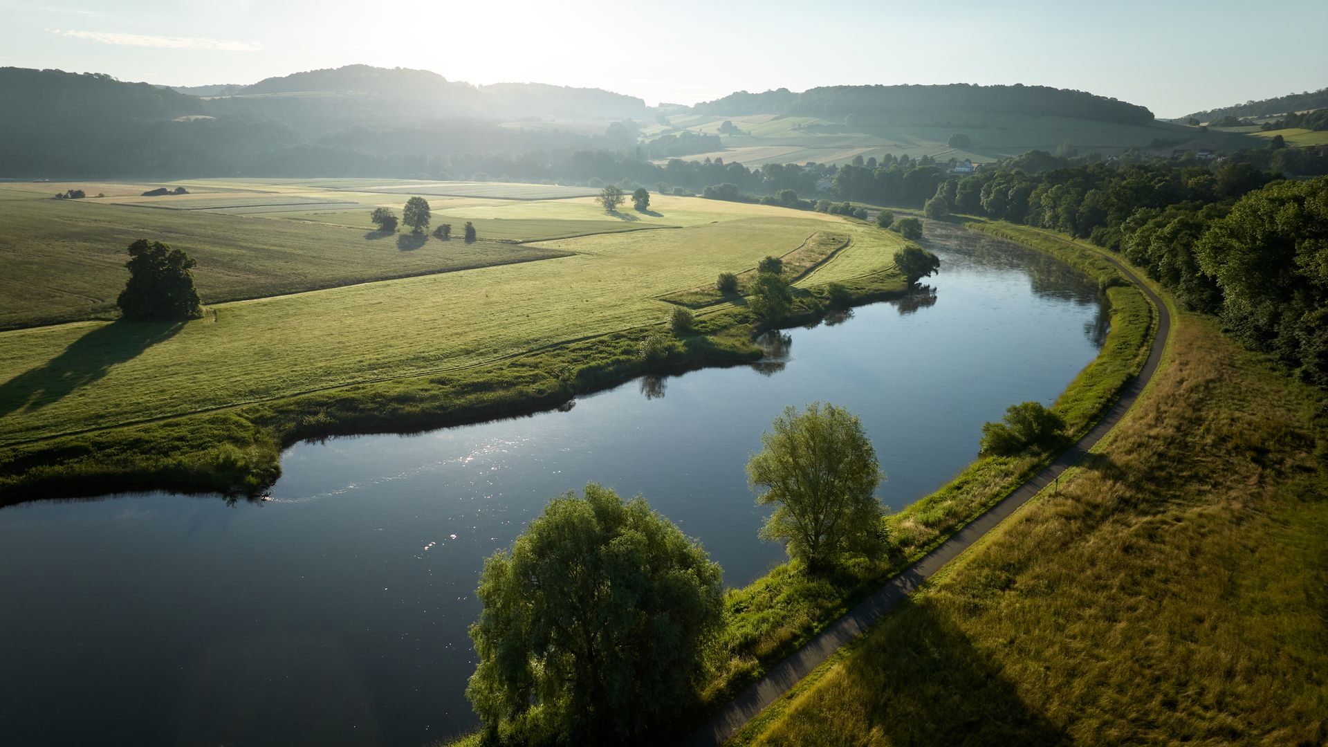 Flusslandschaft der Weser