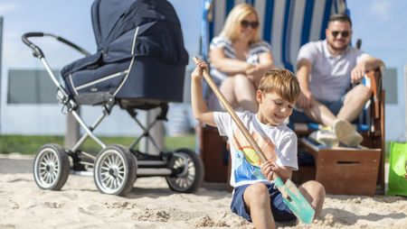 Familie am Strand