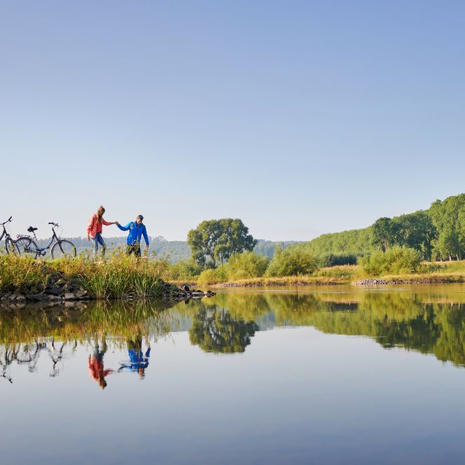 Pause am Weserradweg