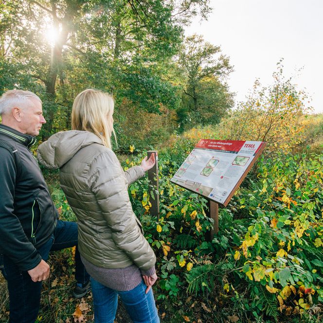 Informationstafel im Natur- und Geopark Terra.vita