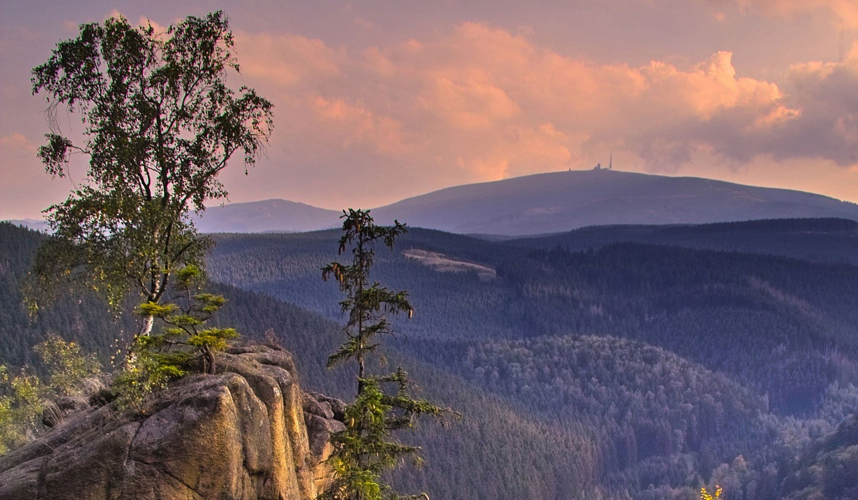 View from the Rabenklippe to Brocken Mountain, © Nationalpark Harz/ Christian Wiesel