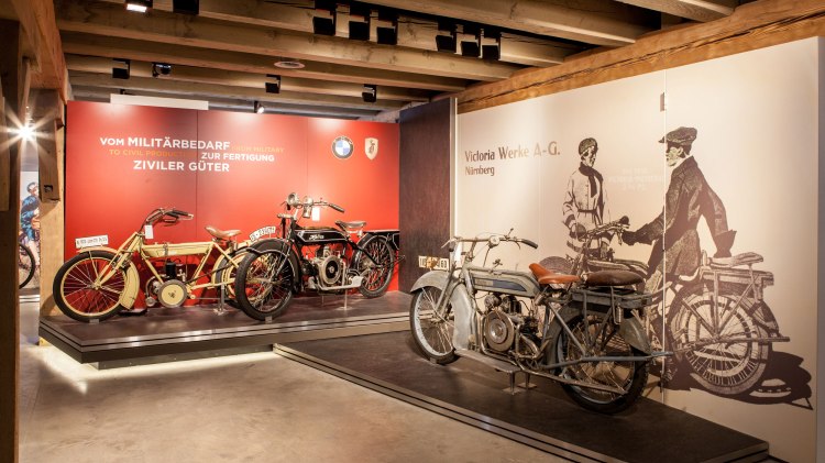 Saal 2 widmet sich Motorrädern aus der Zeit von 1914 bis etwa 1929, © Kulturstiftung Kornhaus