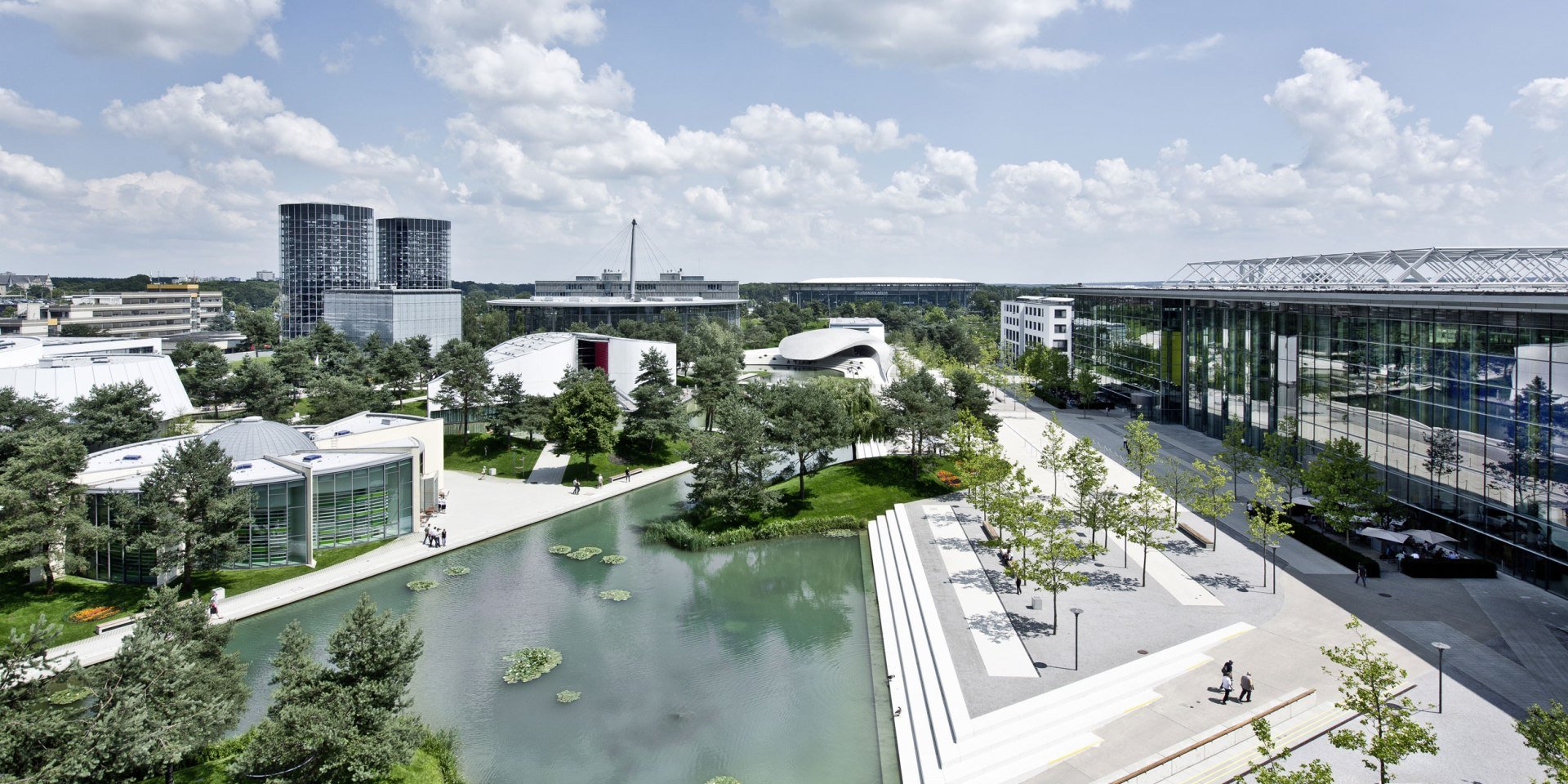 Overview of the Autostadt in Wolfsburg, © Autostadt / Nils Hendrik Müller