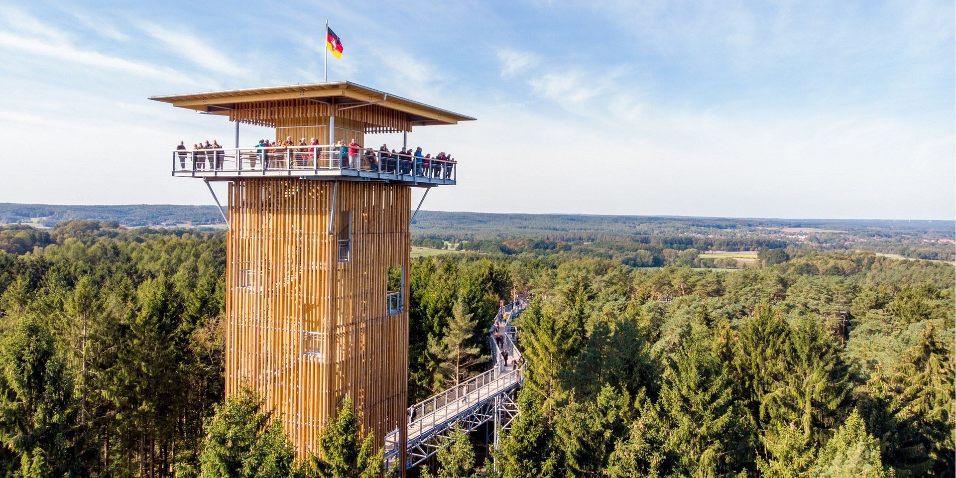 Lookout tower of the tree-top walk, © Weitblick Tietz GmbH & Co. KG / Adrian Föhl