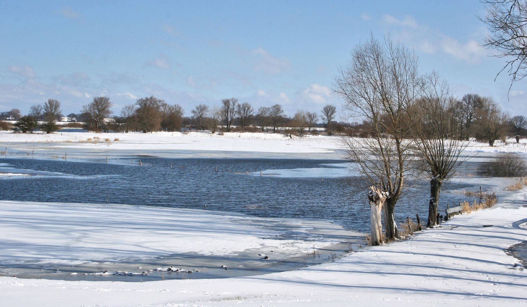 Bleckede in winter, © Flusslandschaft Elbe GmbH / Wolfgang Herbst, Bleckede