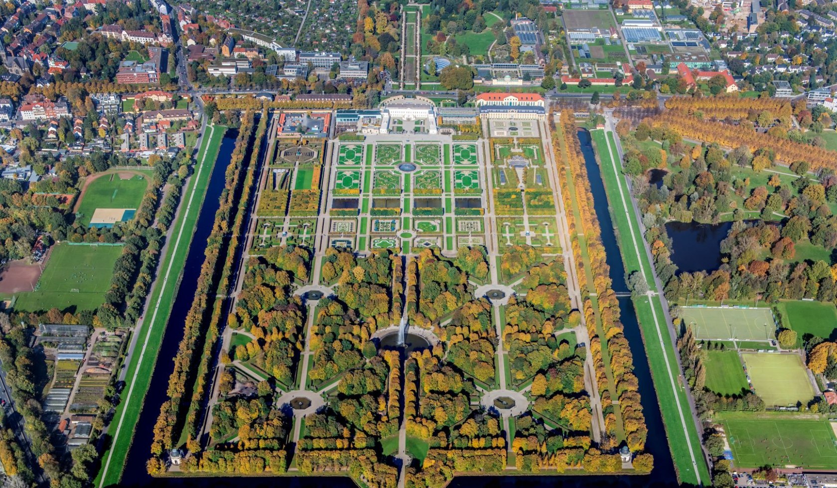 Herrenhäuser Gardens General Overview Aerial View, © Martin Elsen