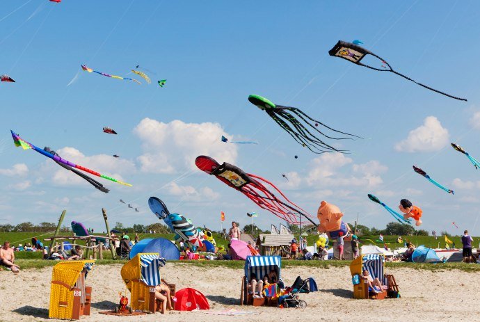 Kite Festival at the North Sea in Budjadingen, © Tourismus-Service Butjadingen / Thomas Hellmann