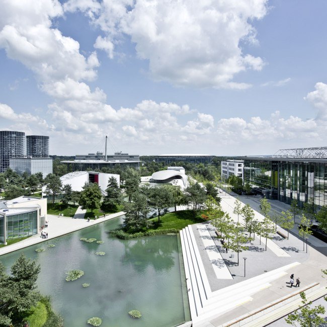 Overview of the Autostadt in Wolfsburg, © Autostadt / Nils Hendrik Müller