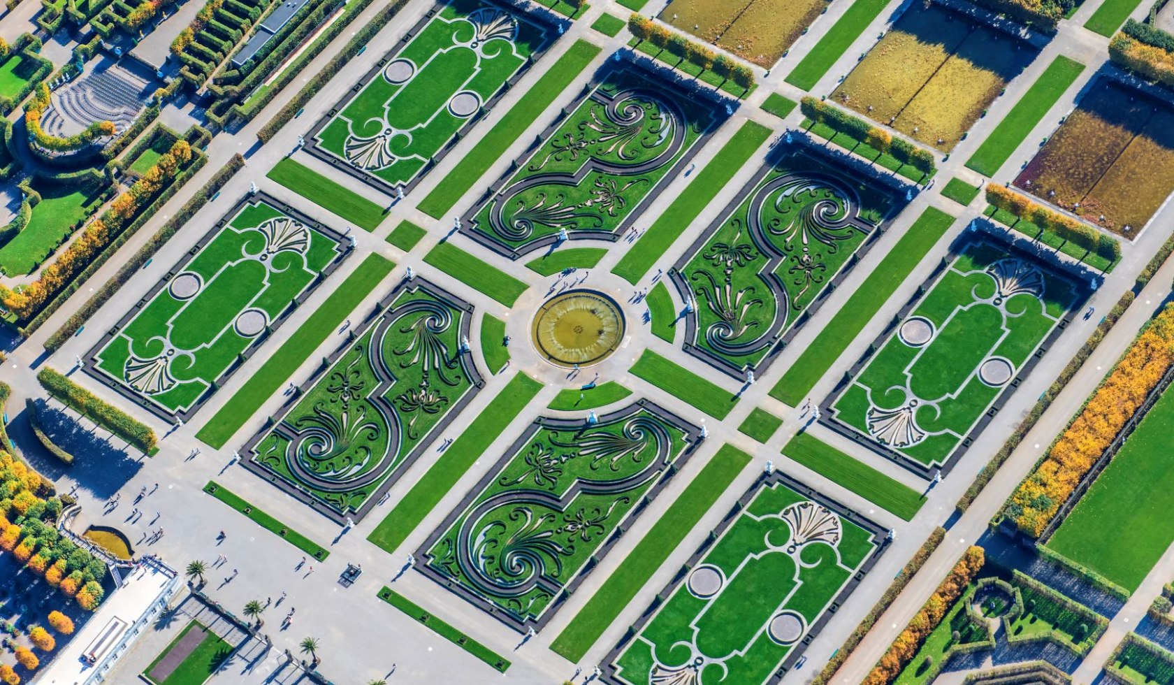 Herrenhäuser Gardens Aerial View, © Martin Elsen