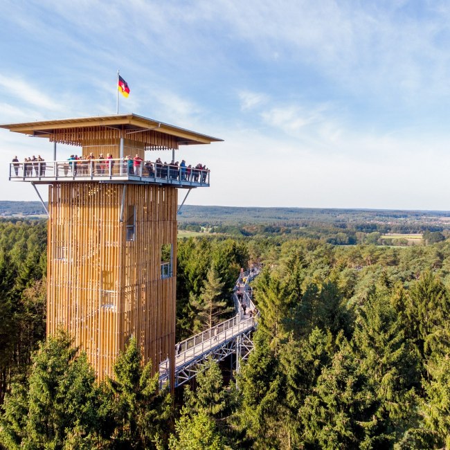 Lookout tower of the tree-top walk, © Weitblick Tietz GmbH & Co. KG / Adrian Föhl