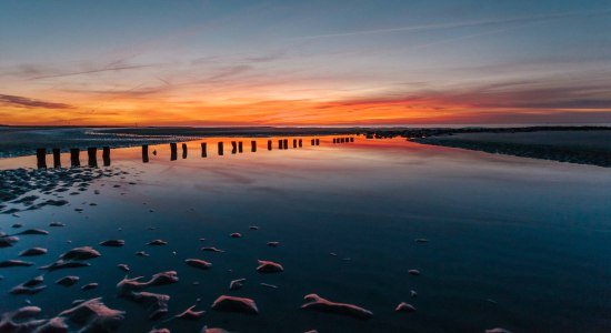 Sunset in the Wadden Sea before Norderney, © Janis Meyer