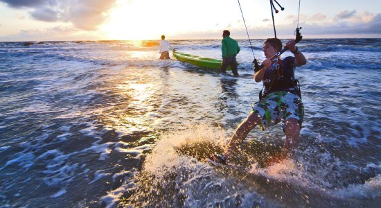 Kitesurfer off the coast of Baltrum, © Kurverwaltung Baltrum / Roman Mensing