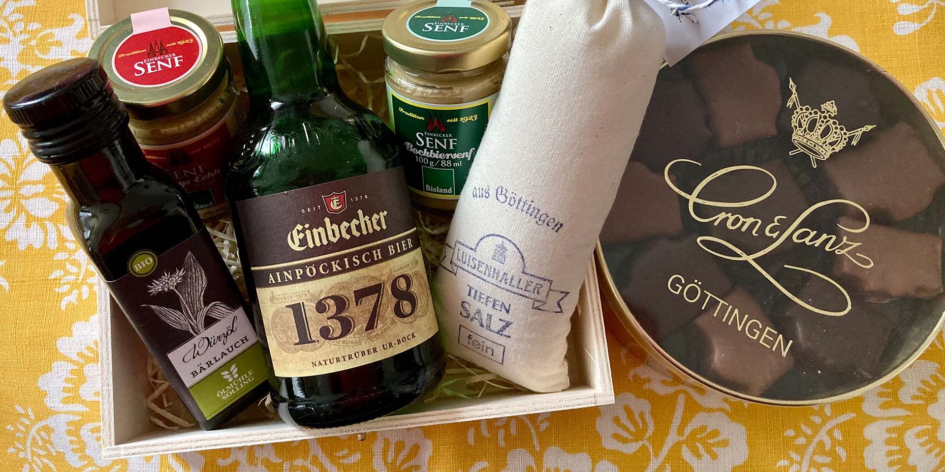 Selection of culinary products from southern Niedersachsen (Lower Saxony), © TourismusMarketing Niedersachsen GmbH/myhappyplaces Selection of culinary products from southern Niedersachsen (Lower Saxony), © TourismusMarketing Niedersachsen GmbH/myhappyplaces