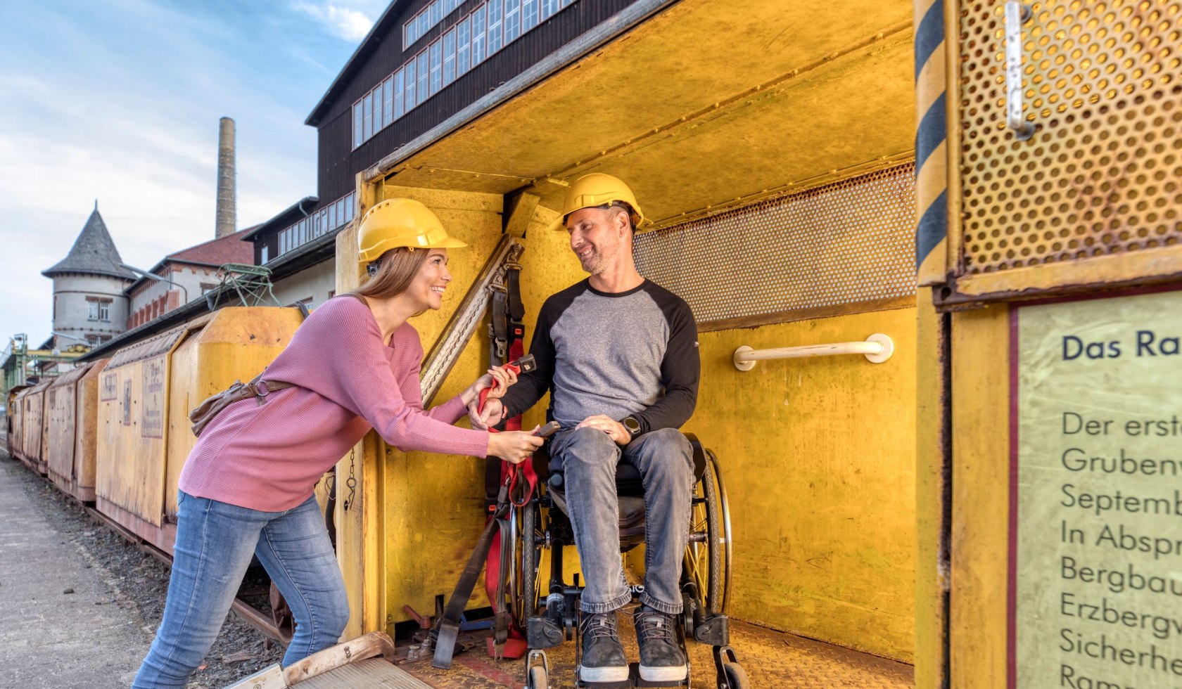 Wheelchair users can also enter the mine in a wagon., © Christian Bierwagen