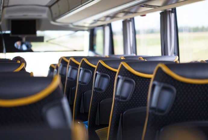 Interior view of a tour bus, © Fotolia / S.Engels